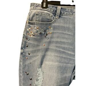 Ana Women's Jeweled and Distressed Skinny Jeans - Size 16